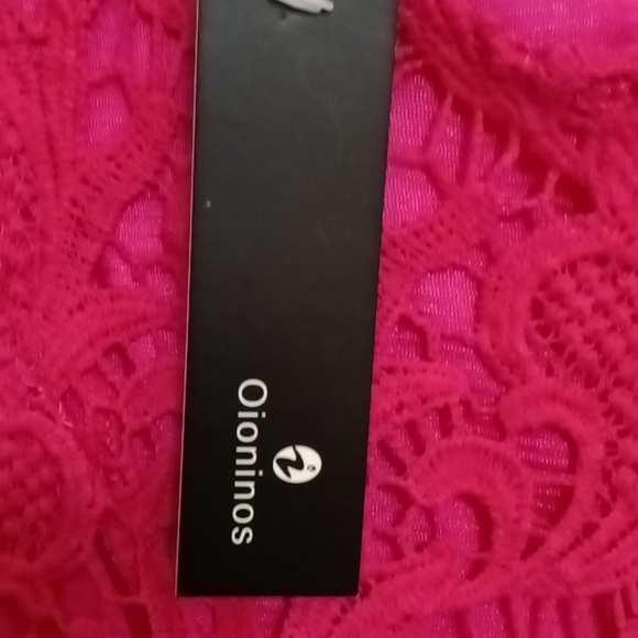 FINAL PRICE NWT Oioninos beautiful pink laced front & solid zippered back blouse - Picture 3 of 3